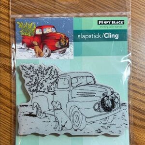 Penny Black Slapstick Cling Stamp with Truck Design
